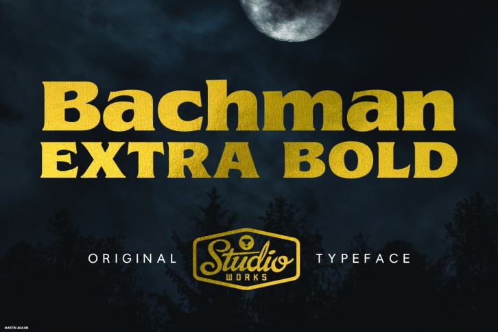 Bachman | Dark Display Type! Font Download