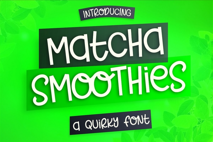 Matcha Smoothies Font Download