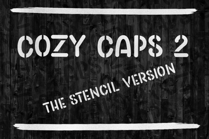 Cozy Caps 2 - The Stencil Version Font Download