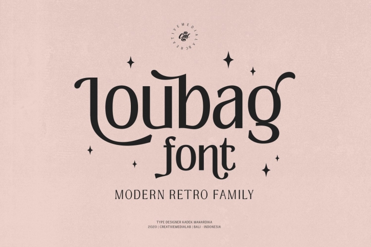 Loubag - modern retro family Font Download