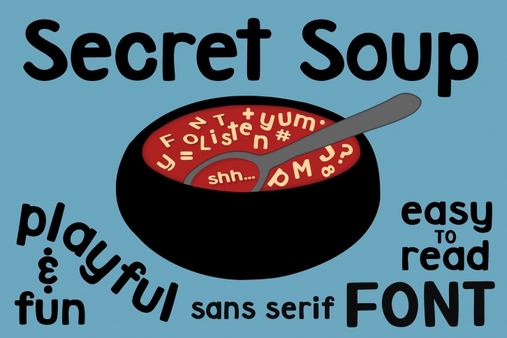 Secret Soup - Playful, Bold, Smooth Font Download