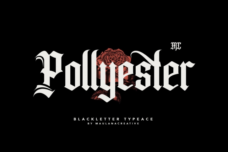 Pollyester Blackletter Typeface Font Font Download