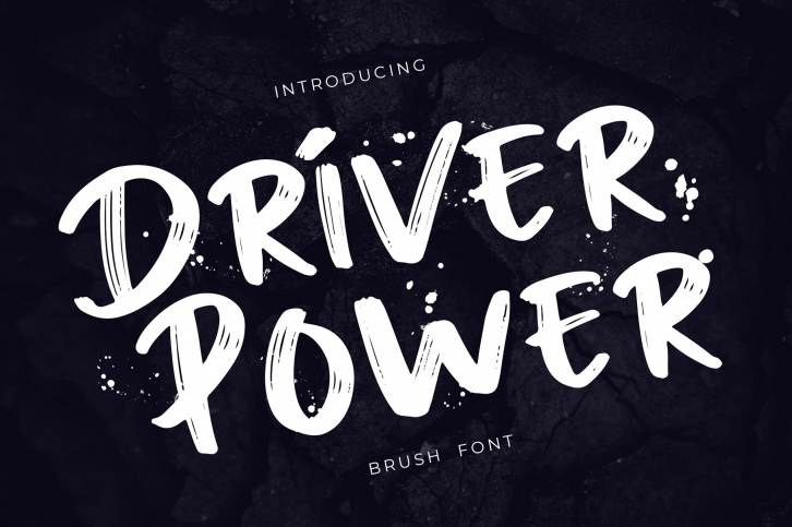 Driver Power Brush Grunge Font Font Download