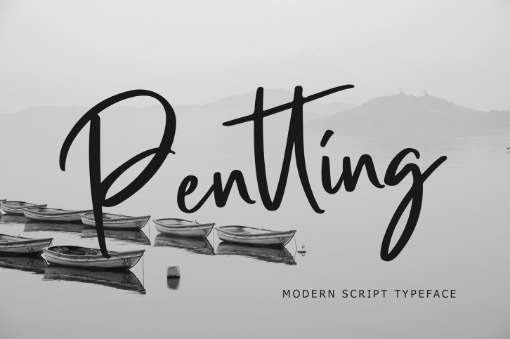 Pentting Modern Script Font Font Download