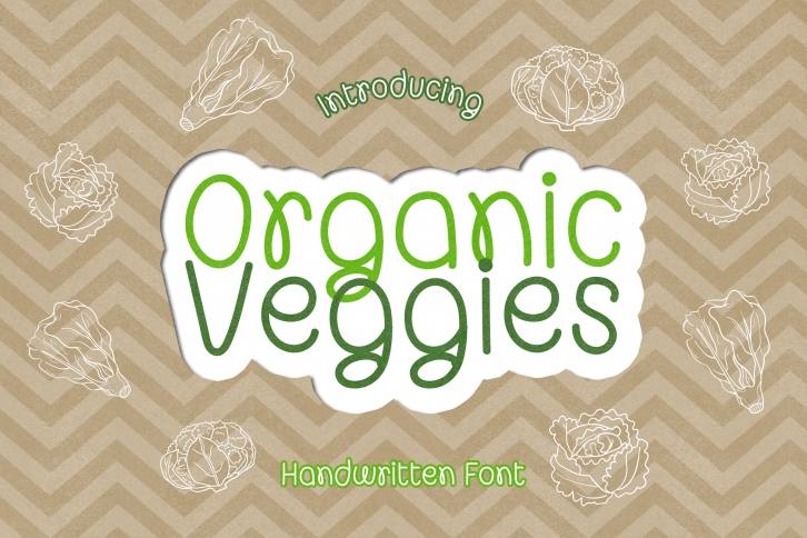 Organic Veggies - A Minimalist Handwritten Font Font Download