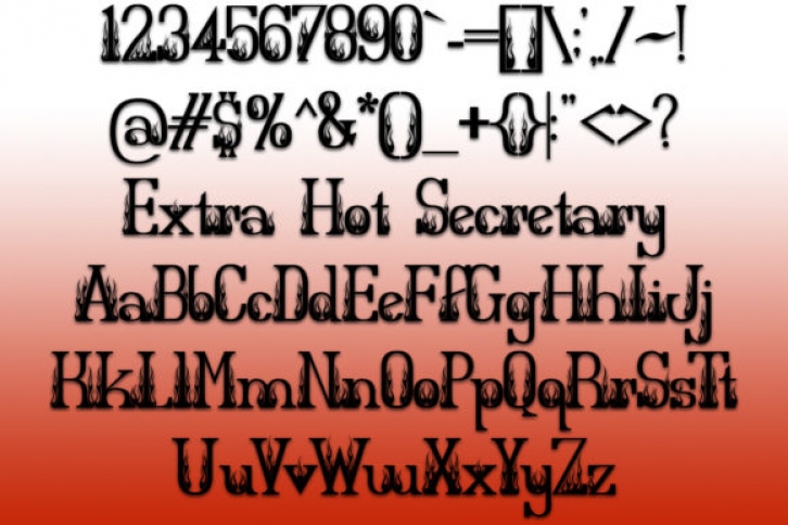 Extra Hot Secretary Font Download