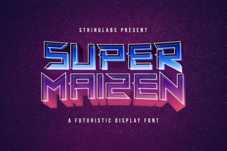 Super Maizen - Futuristic Display Font Font Download
