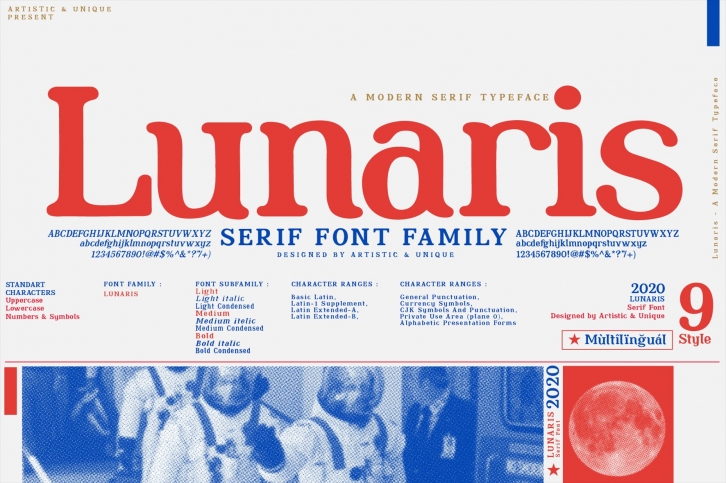 Lunaris - Serif Font Family Font Download