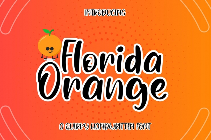 Florida Orange a Quirky Handwritten Font Download
