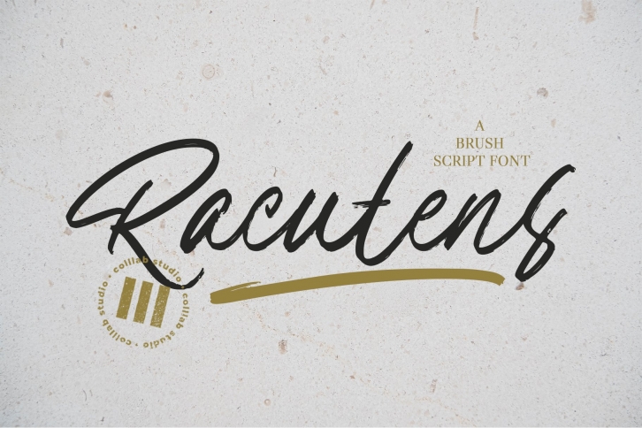 Racutens - A Brush Script Font Font Download
