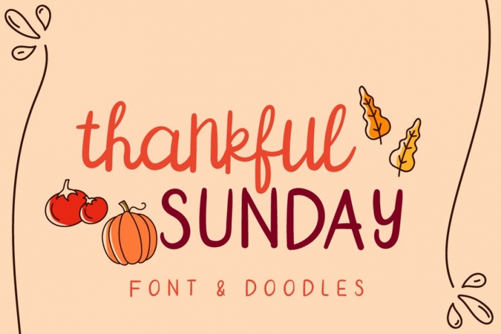 Thankful Sunday Font Duo Font Download