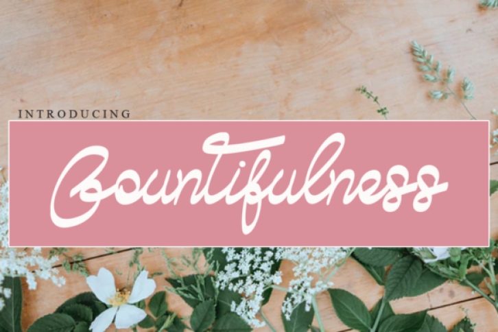 Bountifulness Font Download