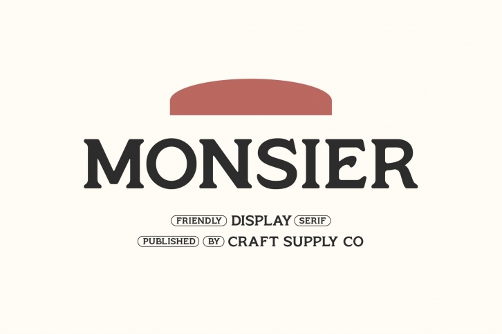 Monsier - Friendly Display Serif Font Download