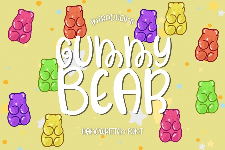 Gummy Bear - A Sweet Handwritten Font Font Download