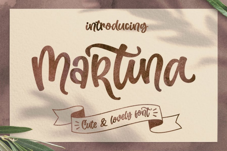 Martina - Cute Display Font Font Download