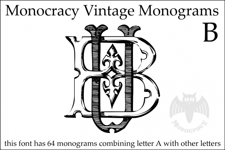 Monocracy Vintage Monograms Pack AB Font Download