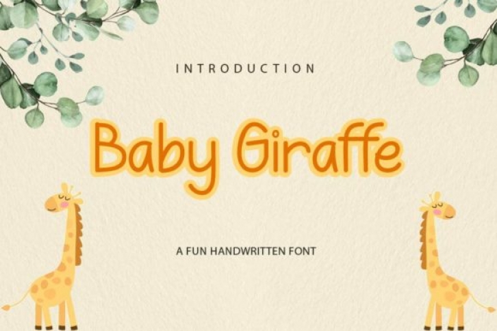 Baby Giraffe Font Download
