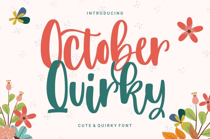 October Quirky | a Cute & Quirky Font Font Download