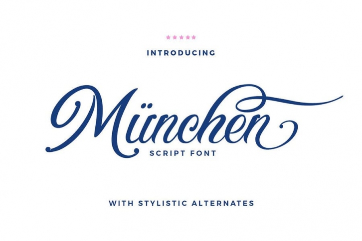Munchen Decorative Script Font Download