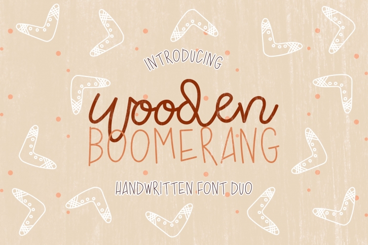 Wooden Boomerang - A Handwritten Font Duo Font Download