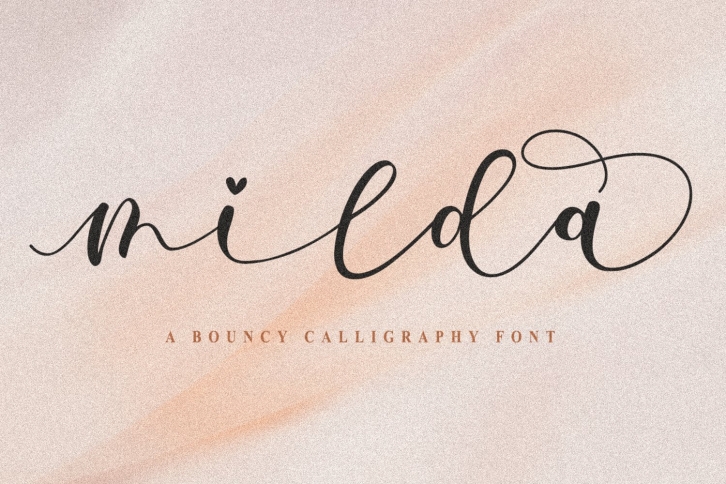 Milda A Bouncy Calligraphy Font Font Download