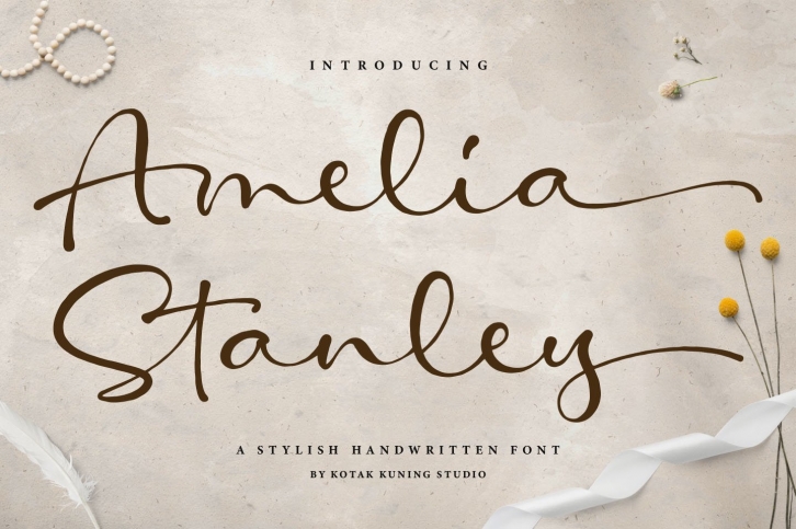 Amelia Stanley - Beautiful Script Font Download
