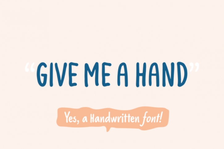 Give Me a Hand Font Download