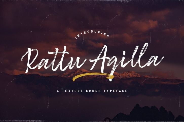 Rattu Aqilla - Textured Brush Font Font Download