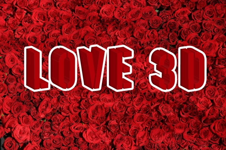 Love Stencil 3D Font Download