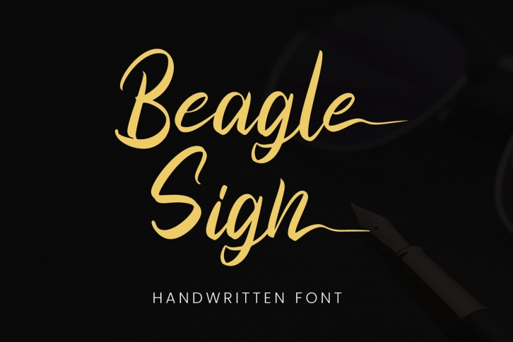 Beagle Sign - Signature Font Font Download