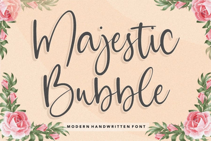 Majestic Bubble YH - Elegant Script Font Font Download