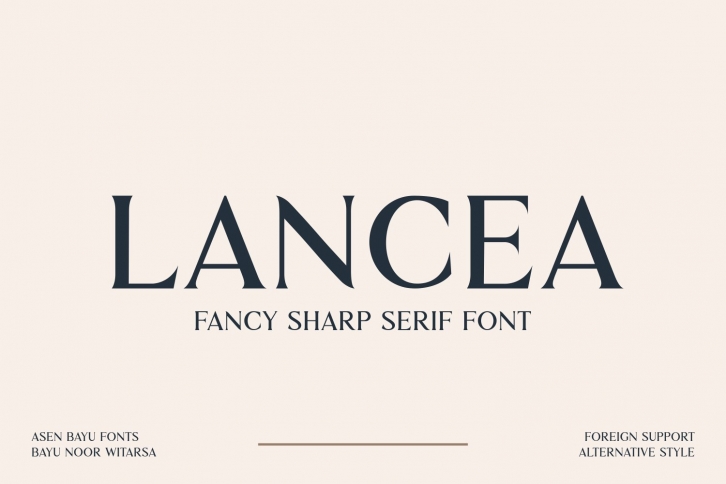 LANCEA - Fancy Sharp Serif Font Font Download
