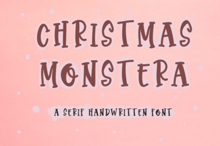 Christmas Monstera Font Download