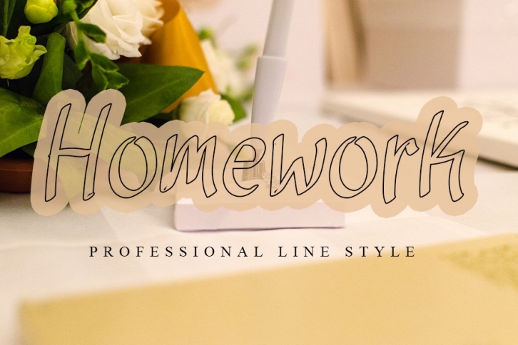 Homework - Modern Line Font Font Download