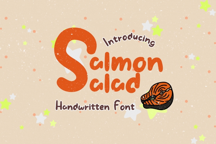 Salmon Salad - A Quirky Handwritten Font Font Download