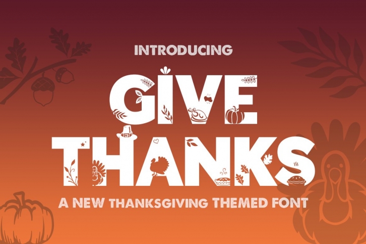 Give Thanks Silhouette Font Font Download