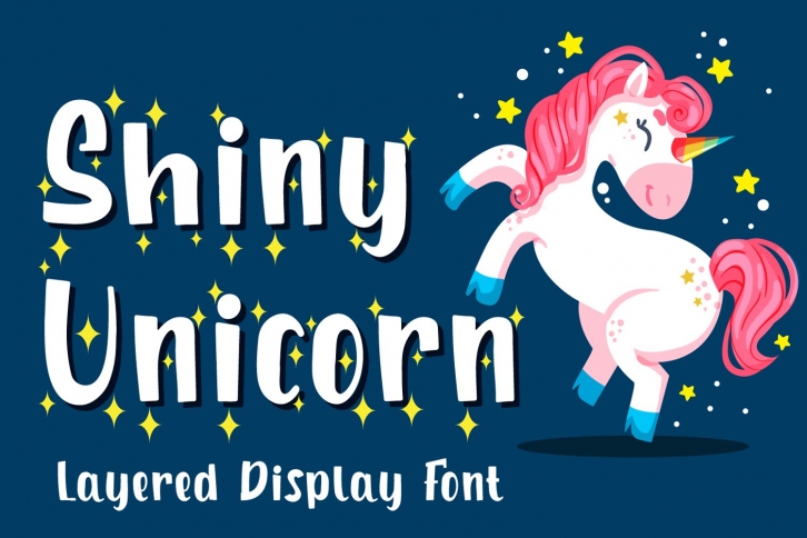 Shiny Unicorn - Display Font Font Download