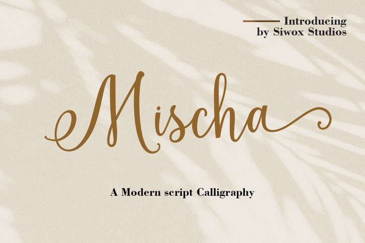 Mischa - A Modern Calligraphy Font Download