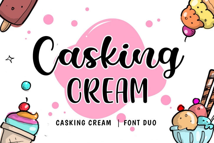 Casking Cream - Font Duo Font Download