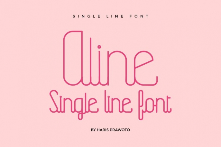Aline - Single Line - Hair Line Font Font Download