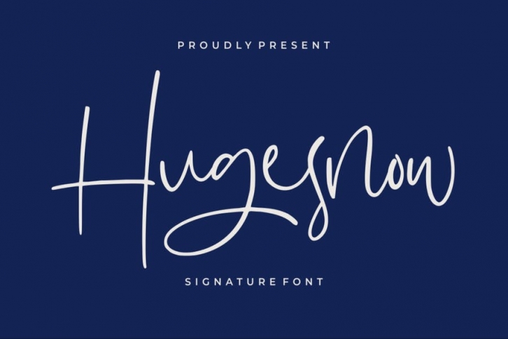 Hugesnow | Signature Font Font Download
