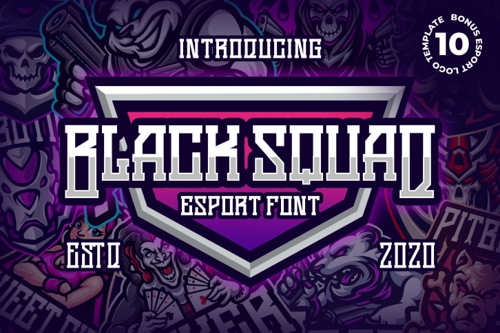 Black Squad Esport Font Font Download