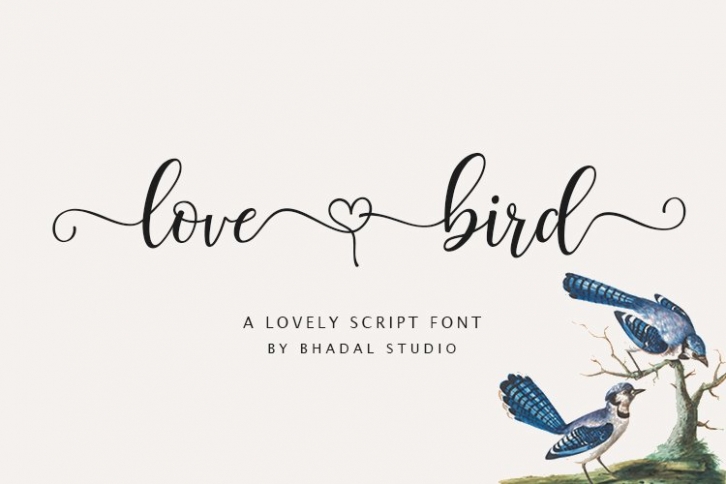 Love Bird - lovely script font Font Download