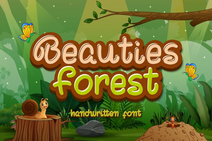 Beauties Forest - Cute Display Font Font Download