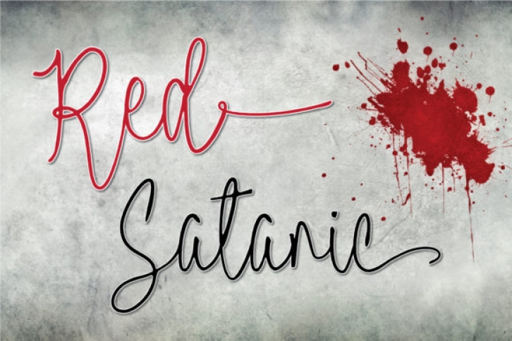 Red Satanic Font Download
