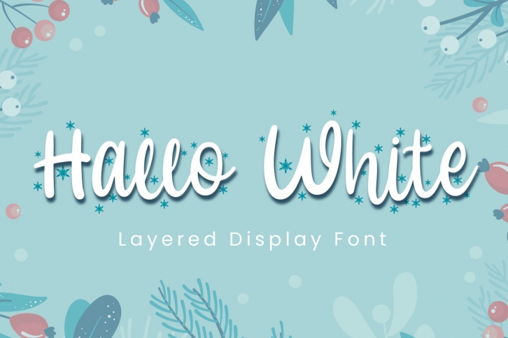Hallo White - Christmas Font Font Download