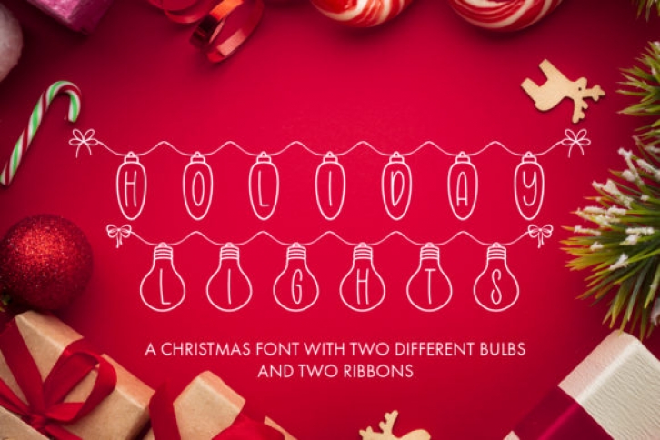 Holiday Lights Font Download