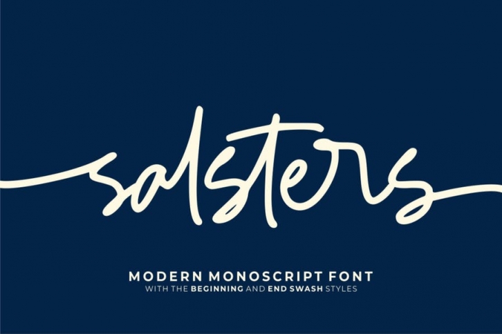 Salsters | Modern Monoscript Font Download
