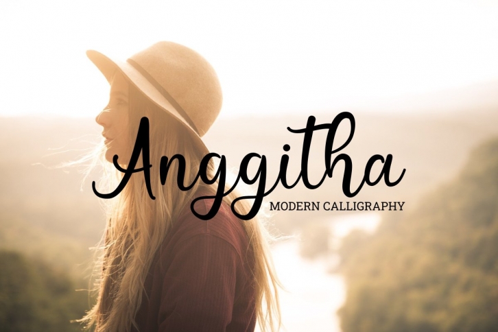 Anggitha modern calligraphy Font Download