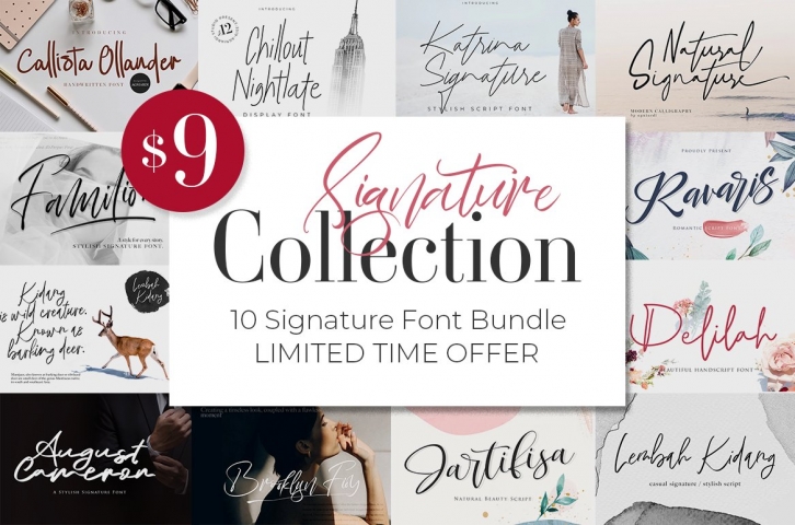 Signature Collection Font Bundle Font Download